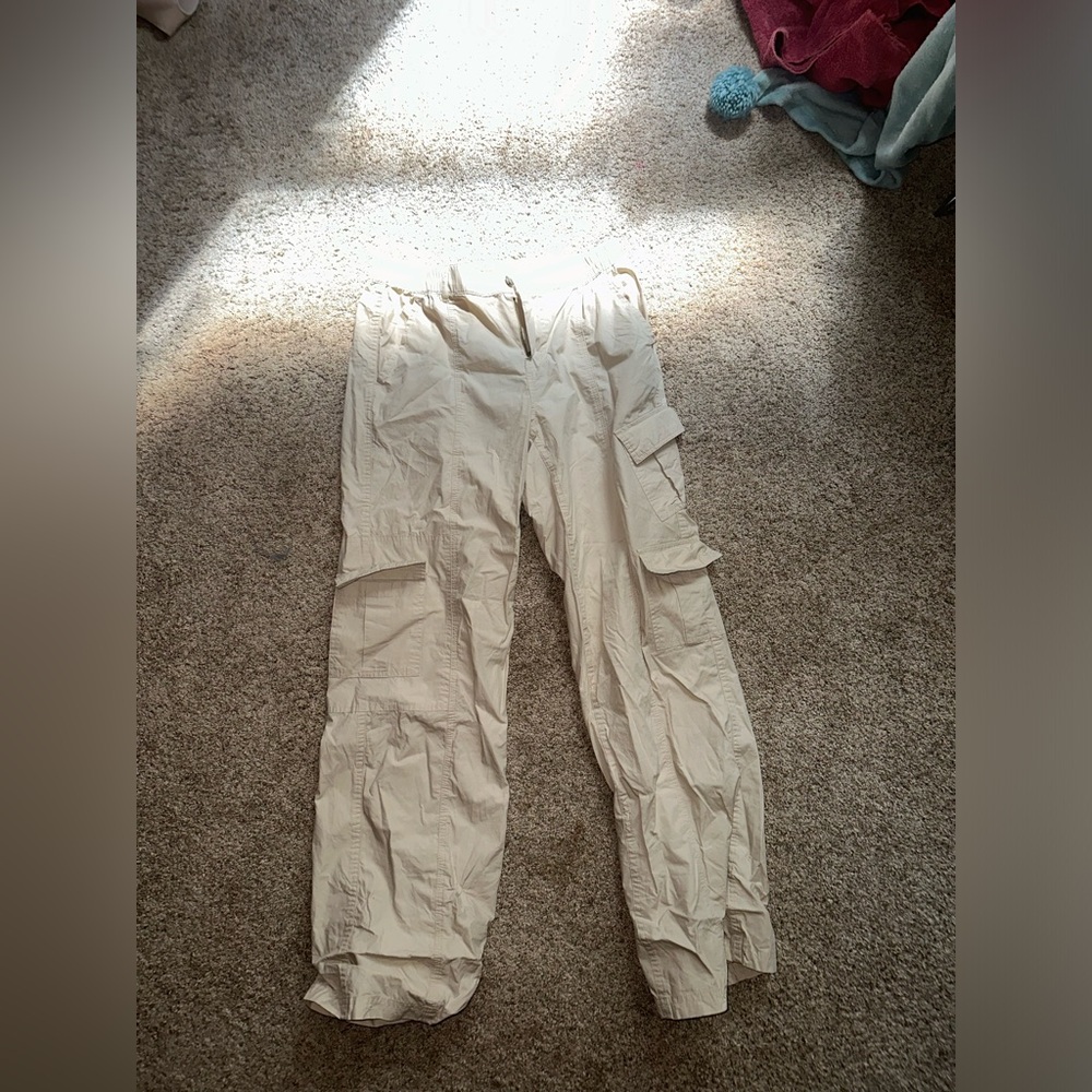 Pacsun “Low Rise Puddle” Light Tan Cargo Pants
